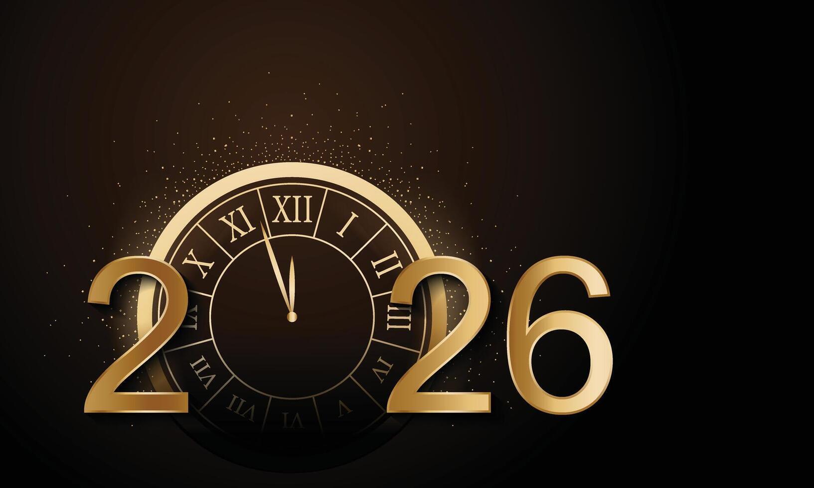 2026 new year celebration against pristine white background vector