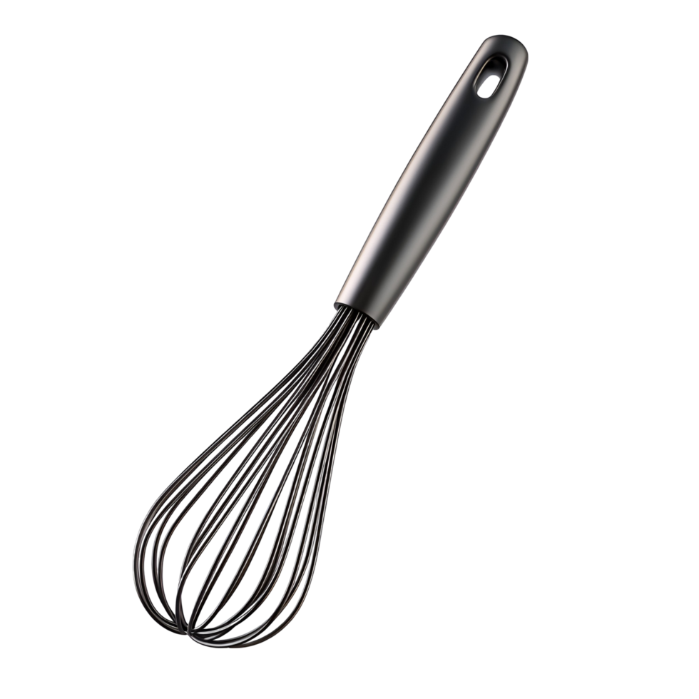Stainless Steel Whisk Isolated on Transparent Background png