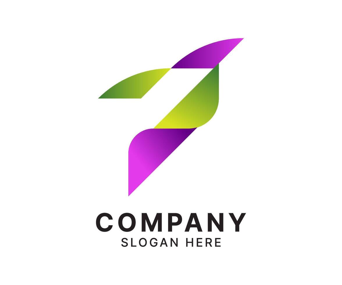 Abstract colorful geometric logo template design. vector