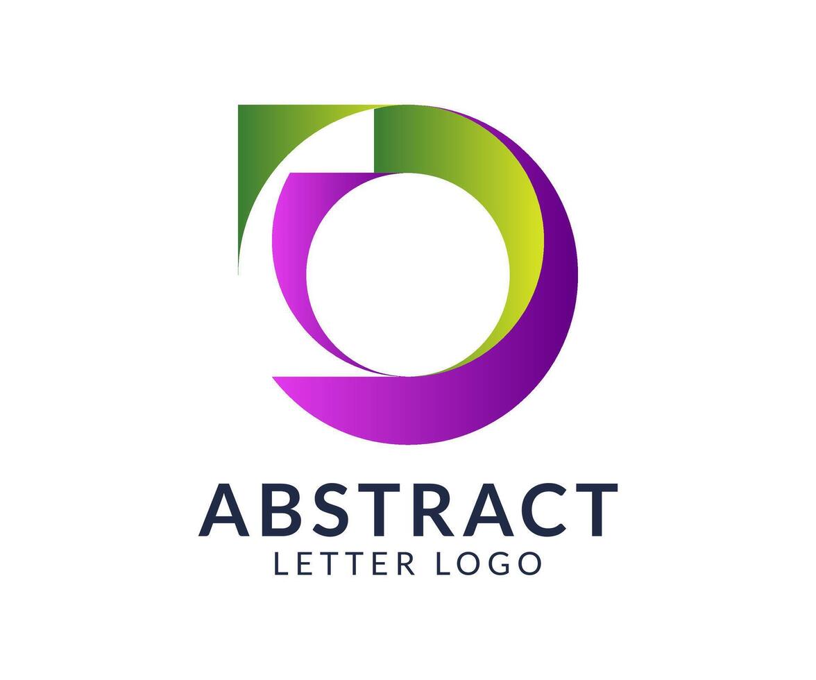 Abstract Letter D Logo Design. vector