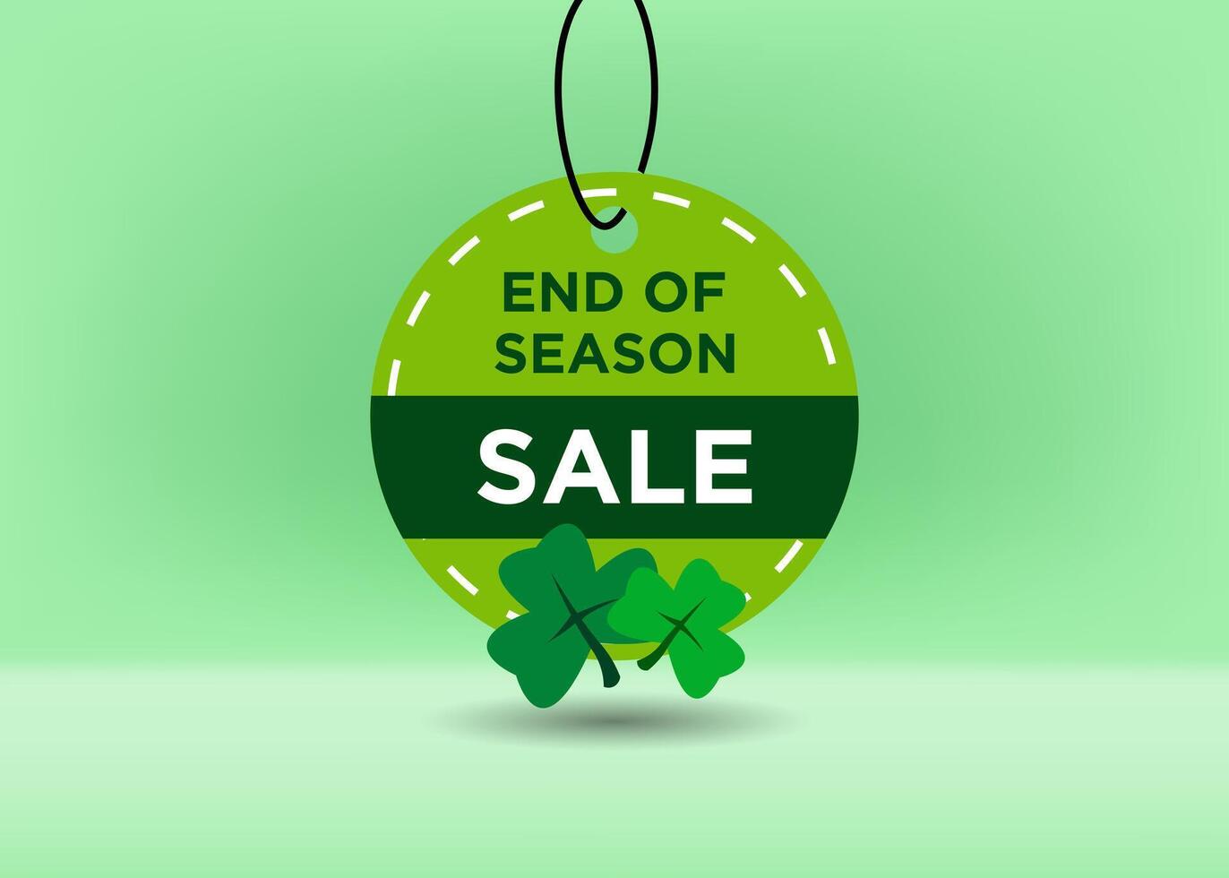Text with stylist shape, End of Spring Season tag label, promotional graphic element design for advertisement. vector