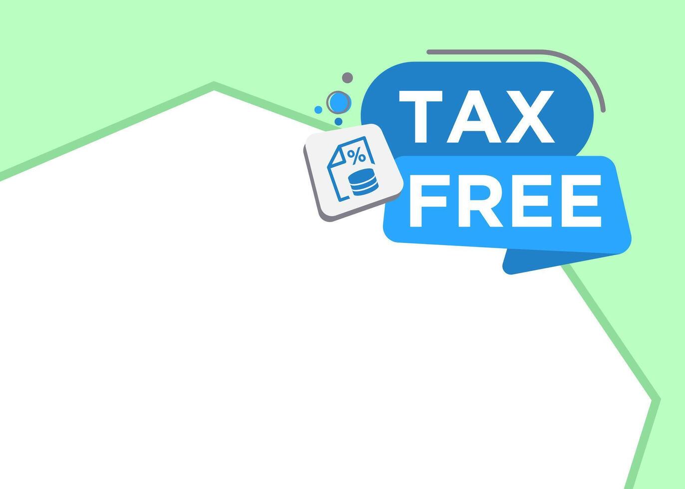 Tax Free text with image placeholder to add product or service, promotional tag label design for advertisement. vector