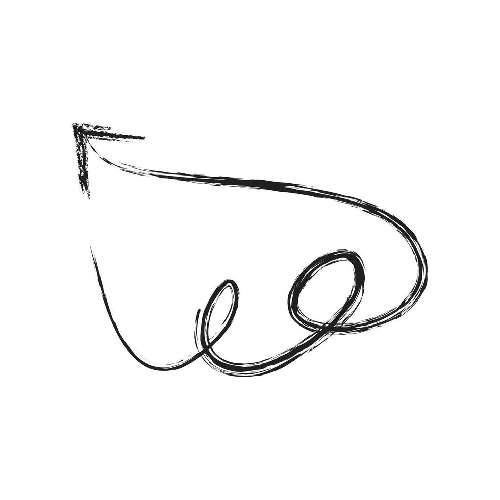 Curved Hand Drawn Arrows Set hand drawn brush stock arrow paint brush arrow Swirly Directional Pointers for Highlight Emphasis and Presentation vector