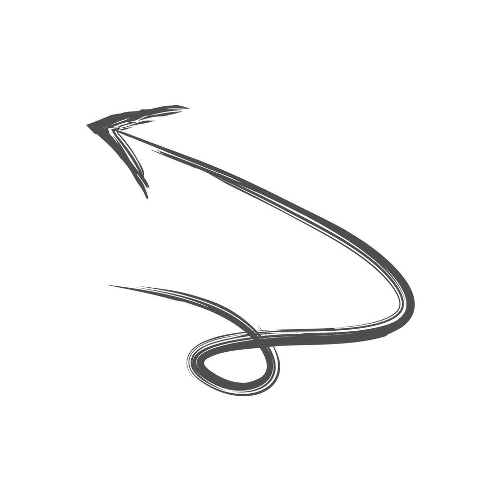 Curved Hand Drawn Arrows Set hand drawn brush stock arrow paint brush arrow Swirly Directional Pointers for presentation arrow set vector