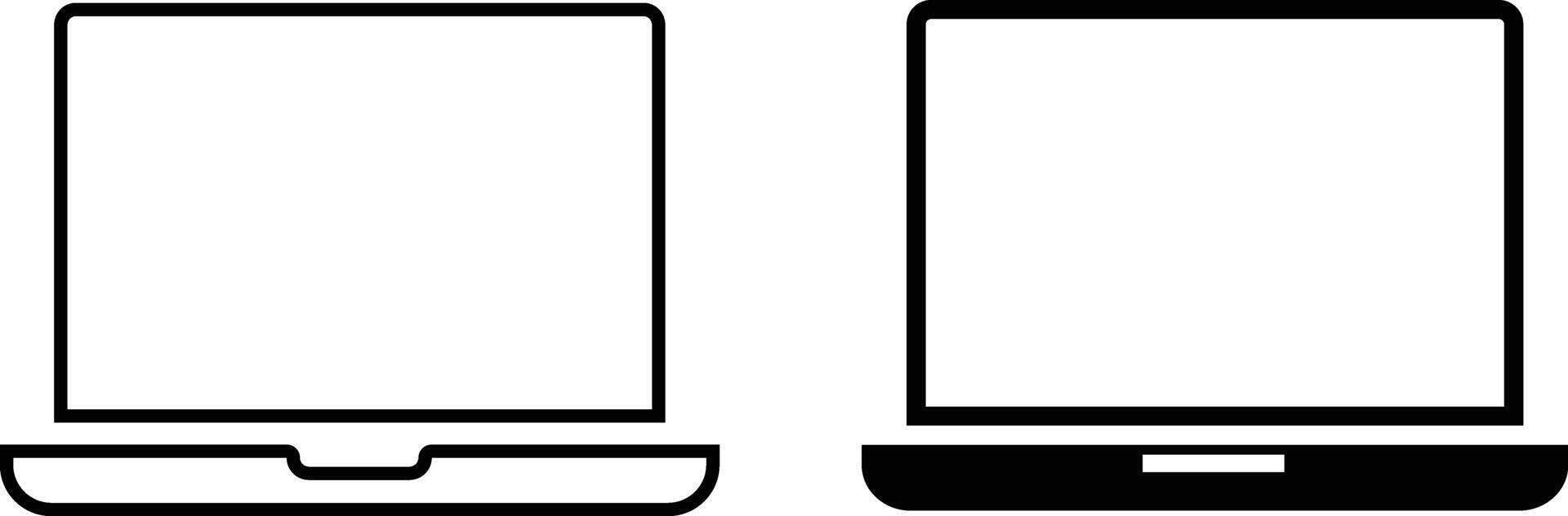 laptop icon set. Responsive web design. monitor screen symbol. Digital device sign vector