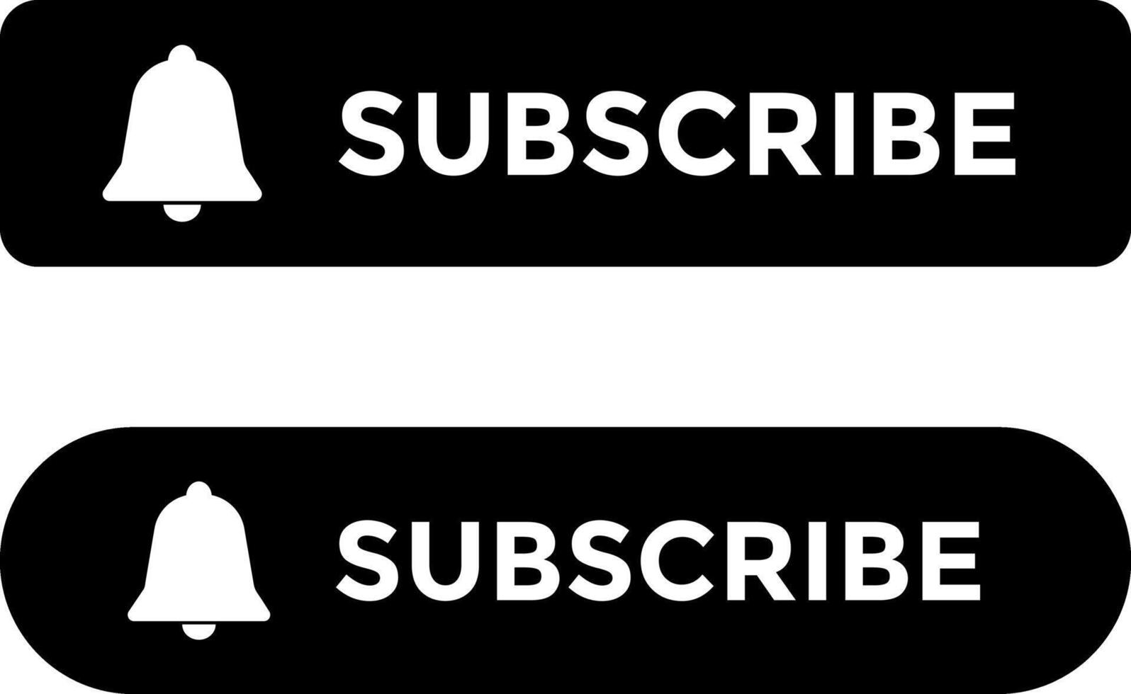 Subscribe buttons. Social media notification template. YouTube channel. Bells Alert. Subscription Button vector