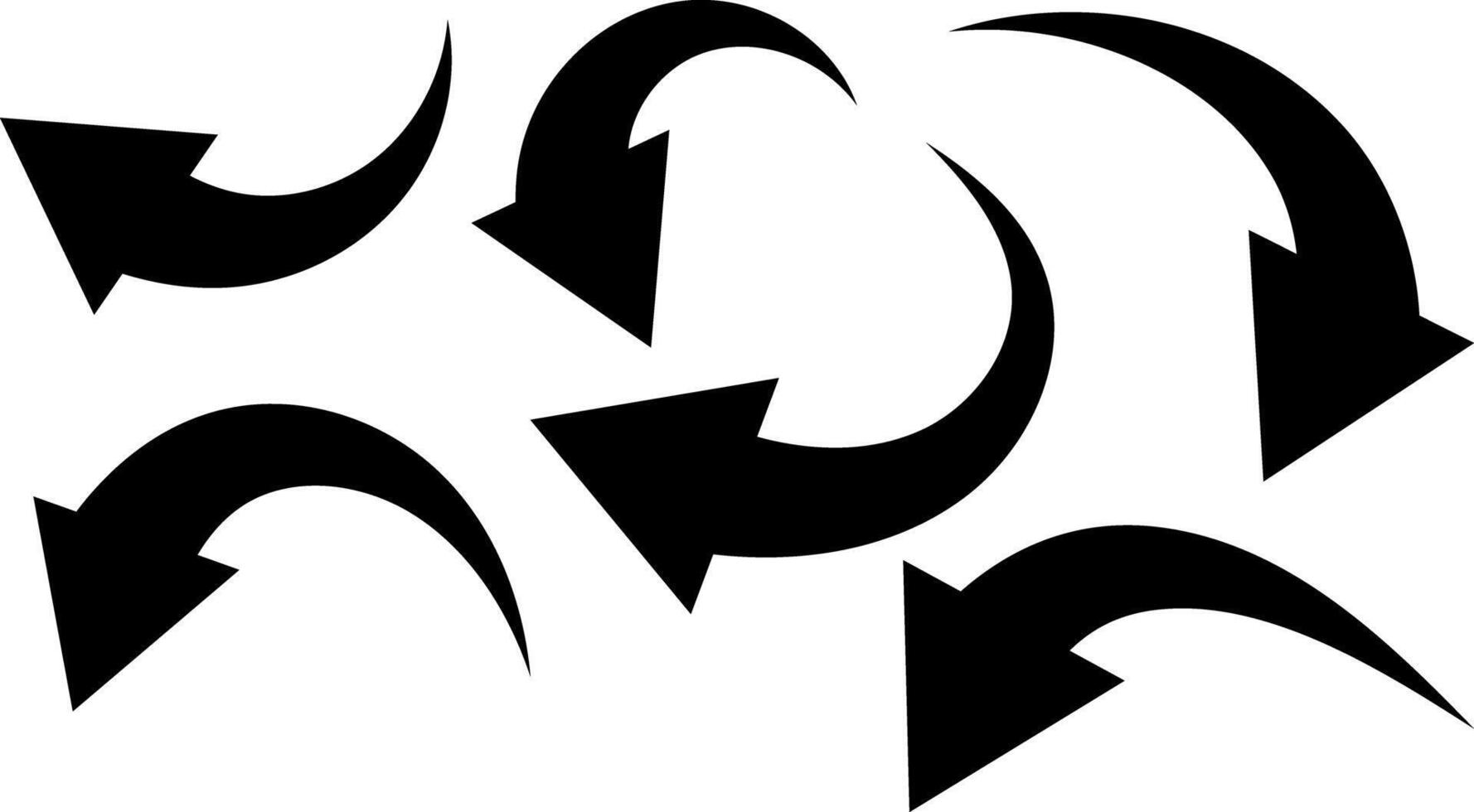 arrows icon. curve dashed arrow design. Hand drawn arrow collection. Curved arrows. exchange icons vector