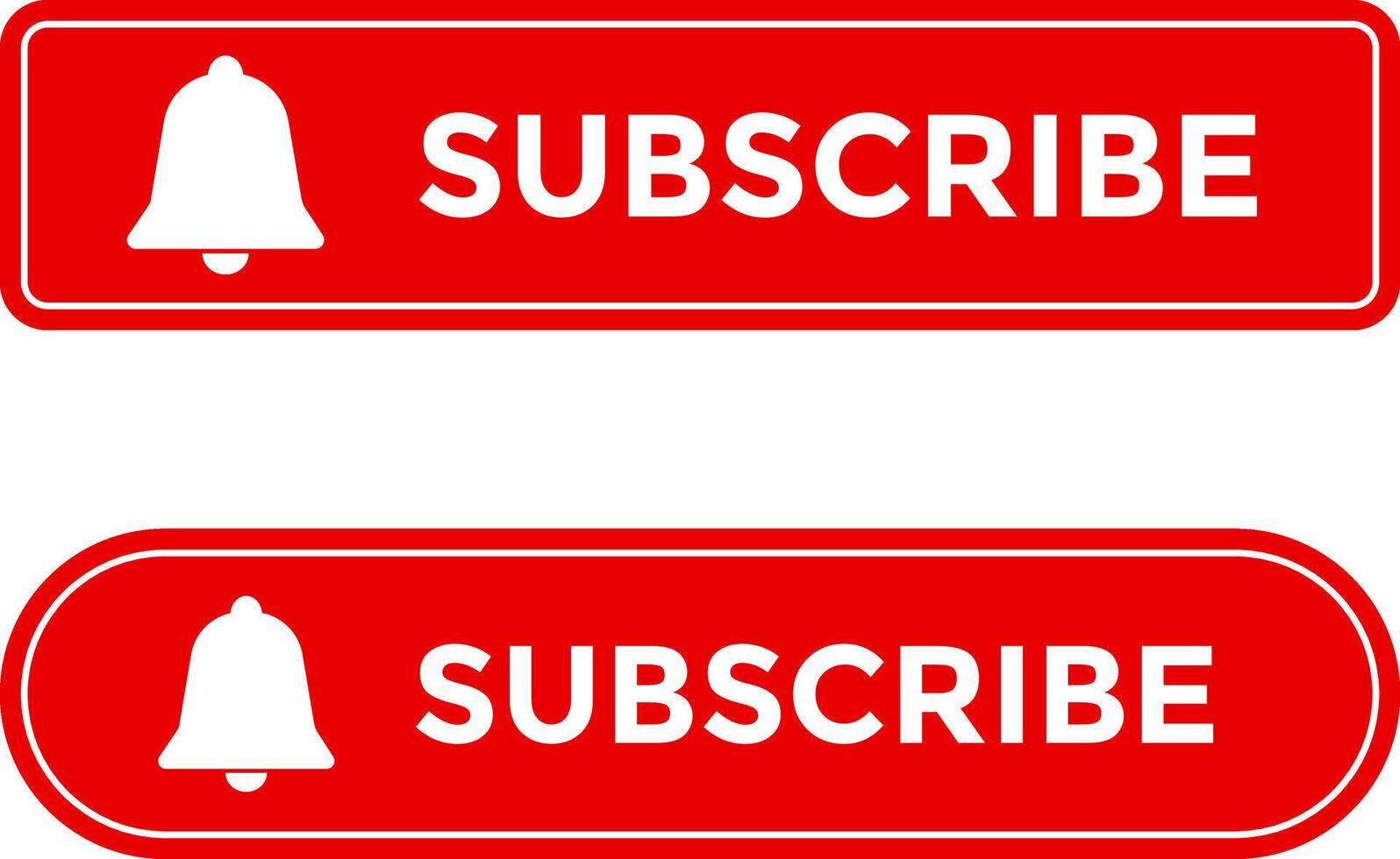 Subscribe buttons. Social media notification template. YouTube channel. Bell Alert. Subscription Button vector
