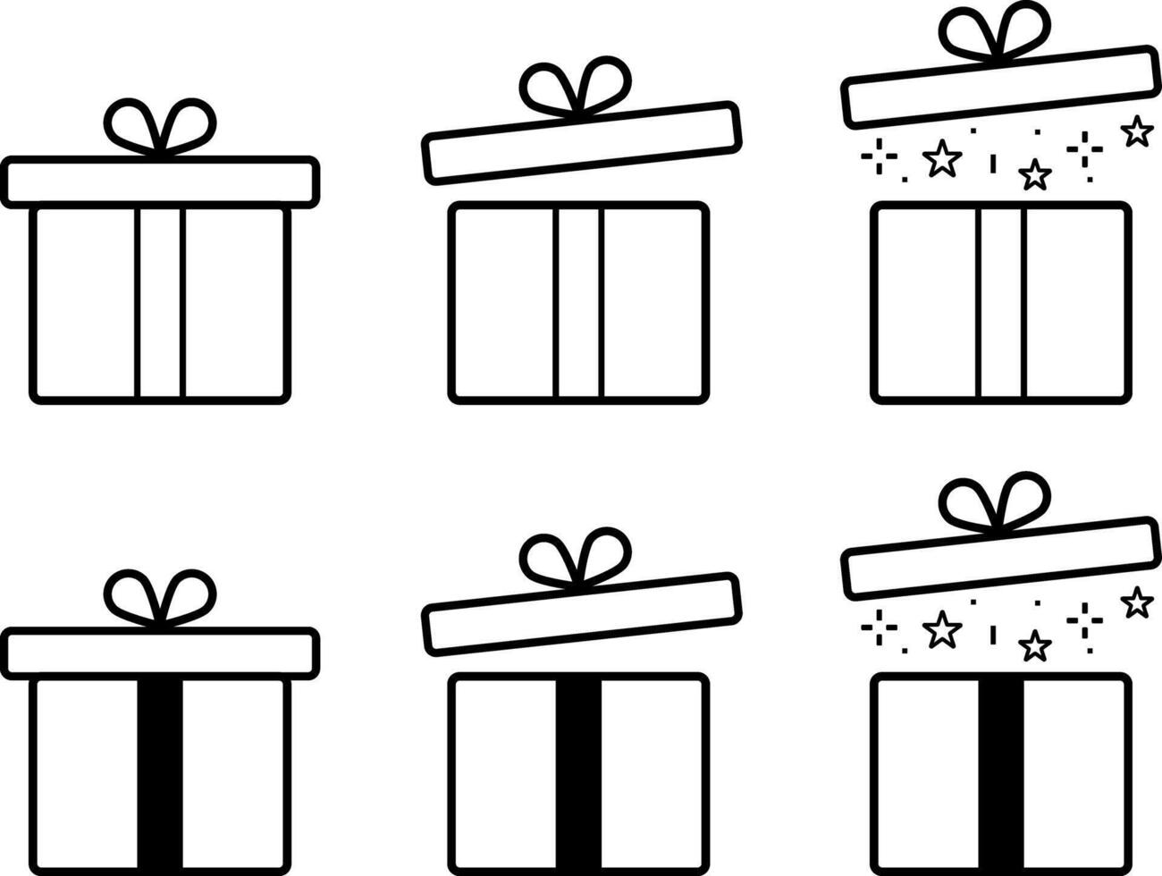 gift box icon. boxes with ribbon icons. Surprising gifts box signs. Gift wrapping symbol vector