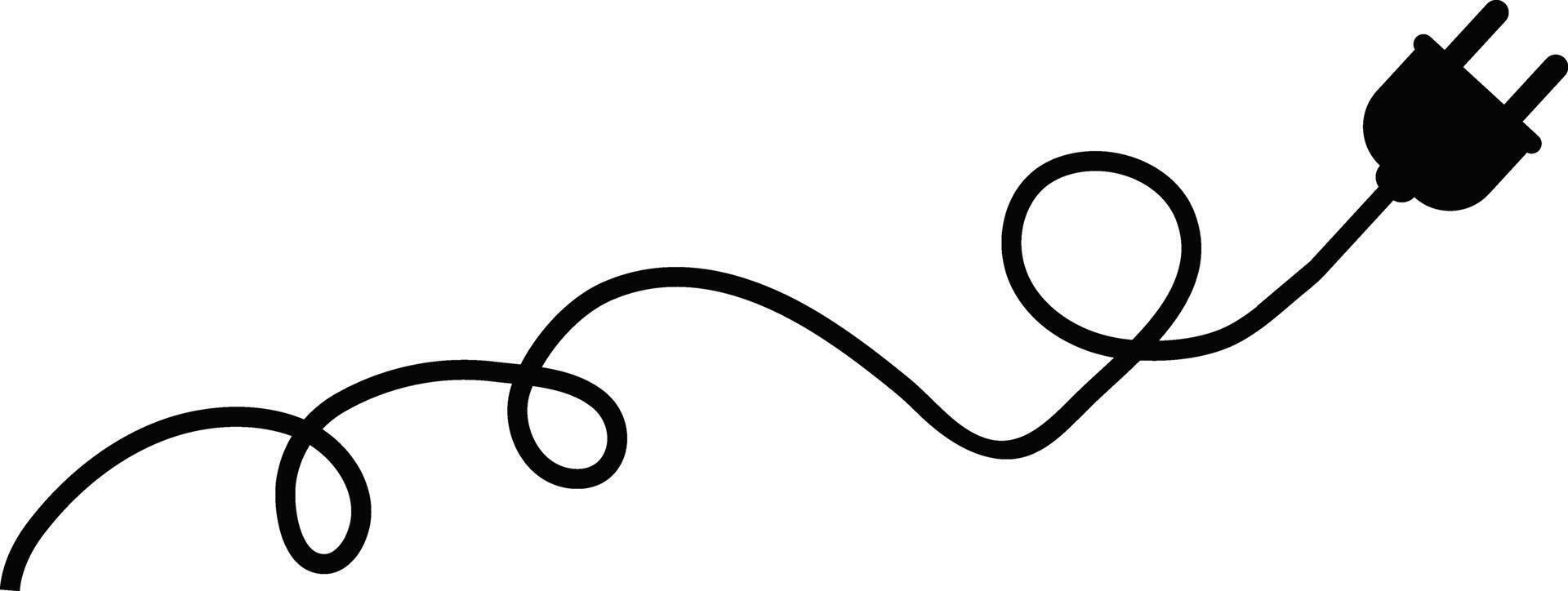Power plug icon. Various monochrome icons. Electric plug sign. Phone charge technology concept vector