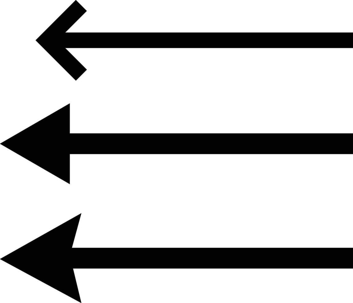 long arrow icons. Horizontal double side. presentation and education. Straight long arrows vector
