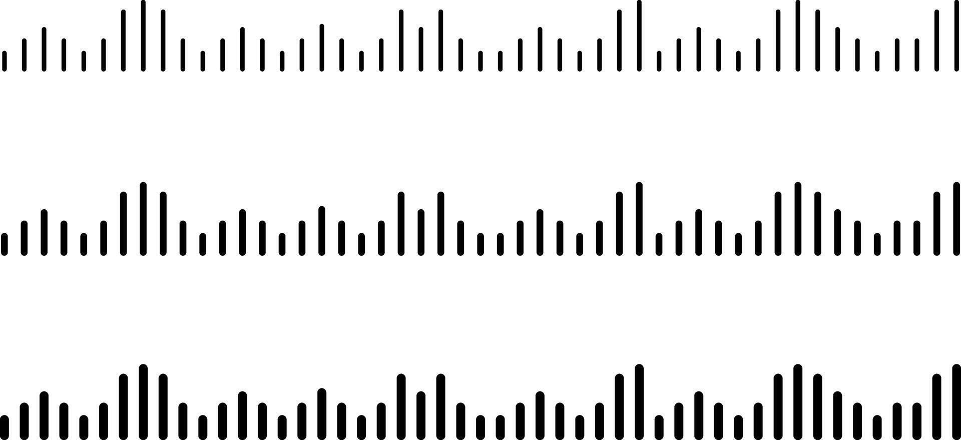 sound waves icon set. podcast audio recording or voice chat. radar station signal. Voice and sounds representation vector
