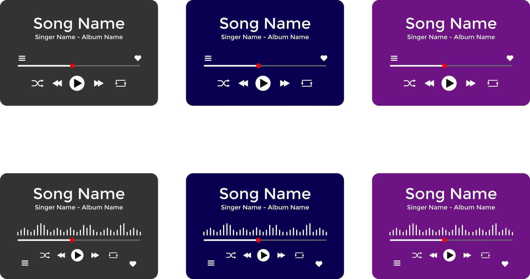 Music plays interface icon. ideal for media players. streaming frame on internet. multimedia interface buttons vector