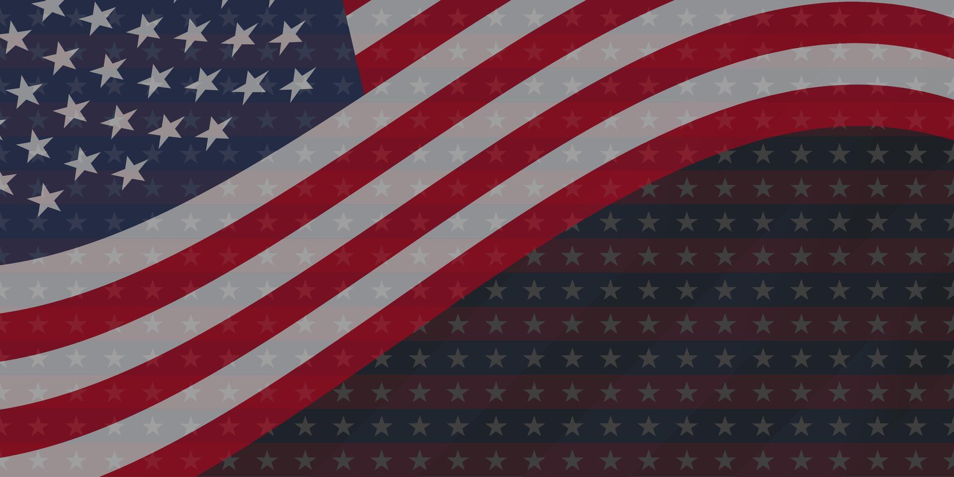 USA Flag Background with 4th July and American vector