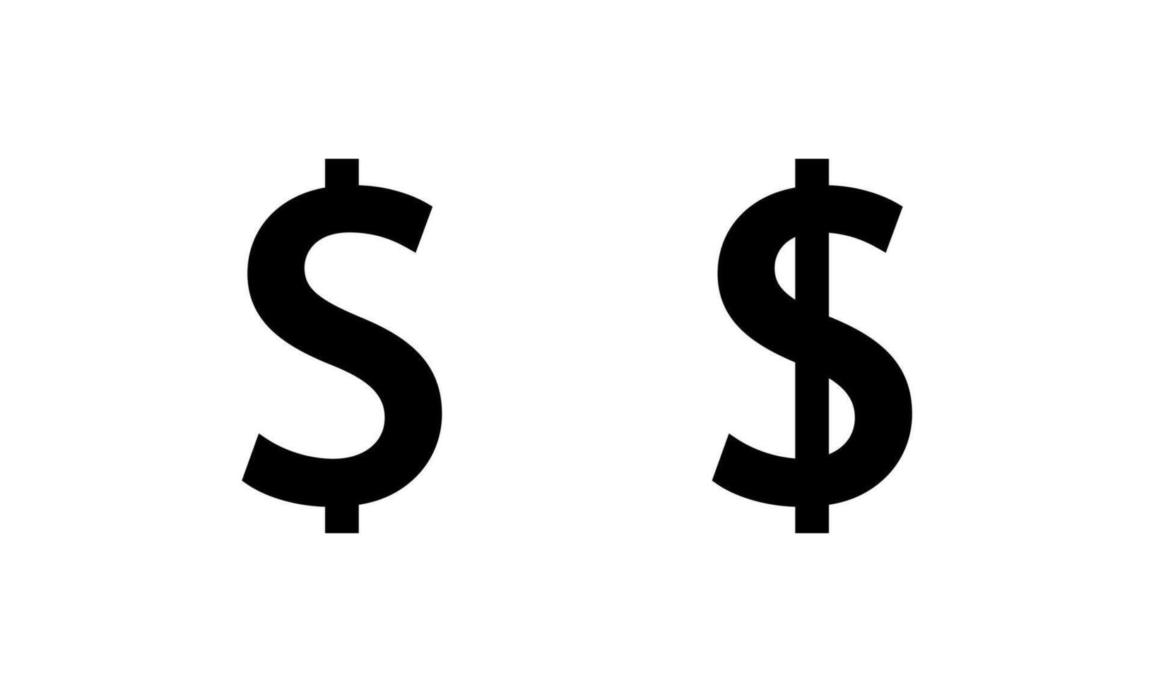 Dollar, USD money icon in trendy design. Currency, cash sign symbol vector