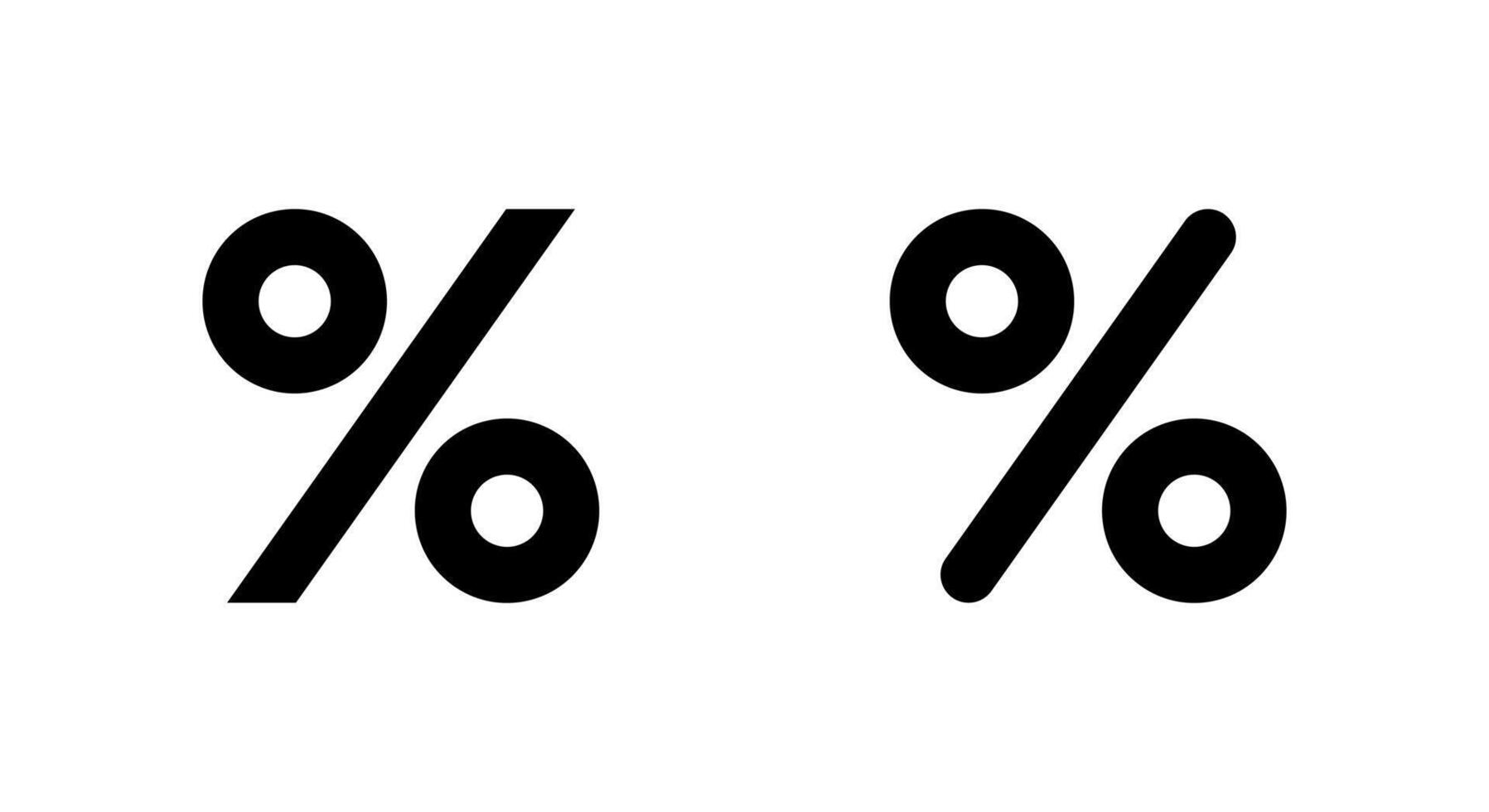 Percent, discount icon isolated on white background. Percentage sign symbol vector