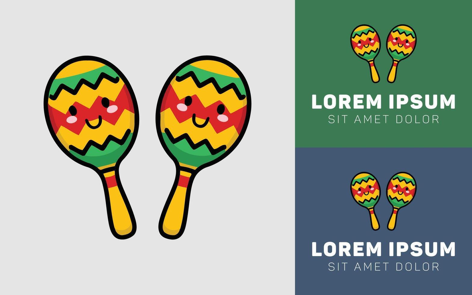 Minimalist Maracas Icon with Festive Style vector