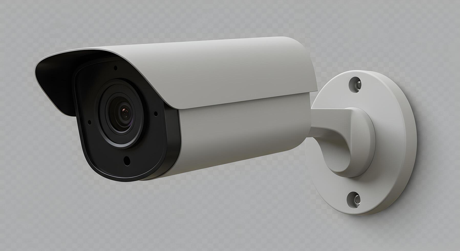 Close-up rendering of a modern surveillance camera for security and safety measures photo