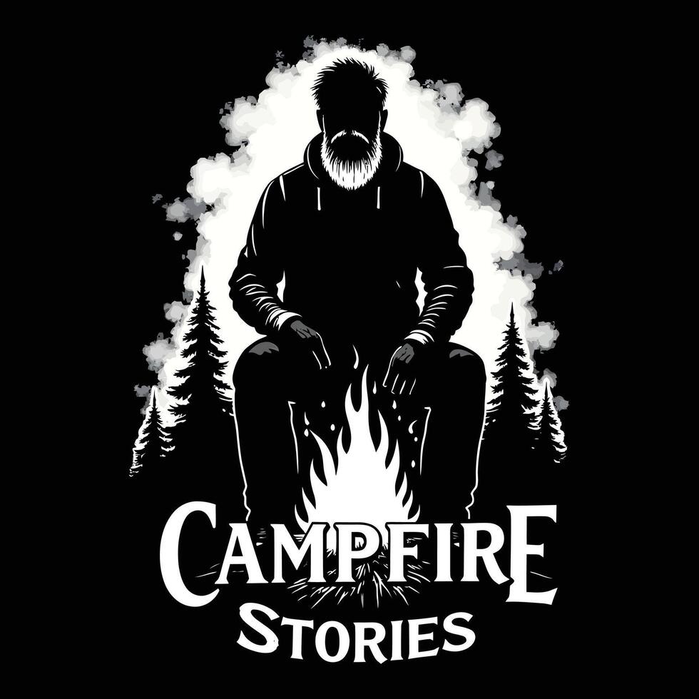 Campfire stories logo vector