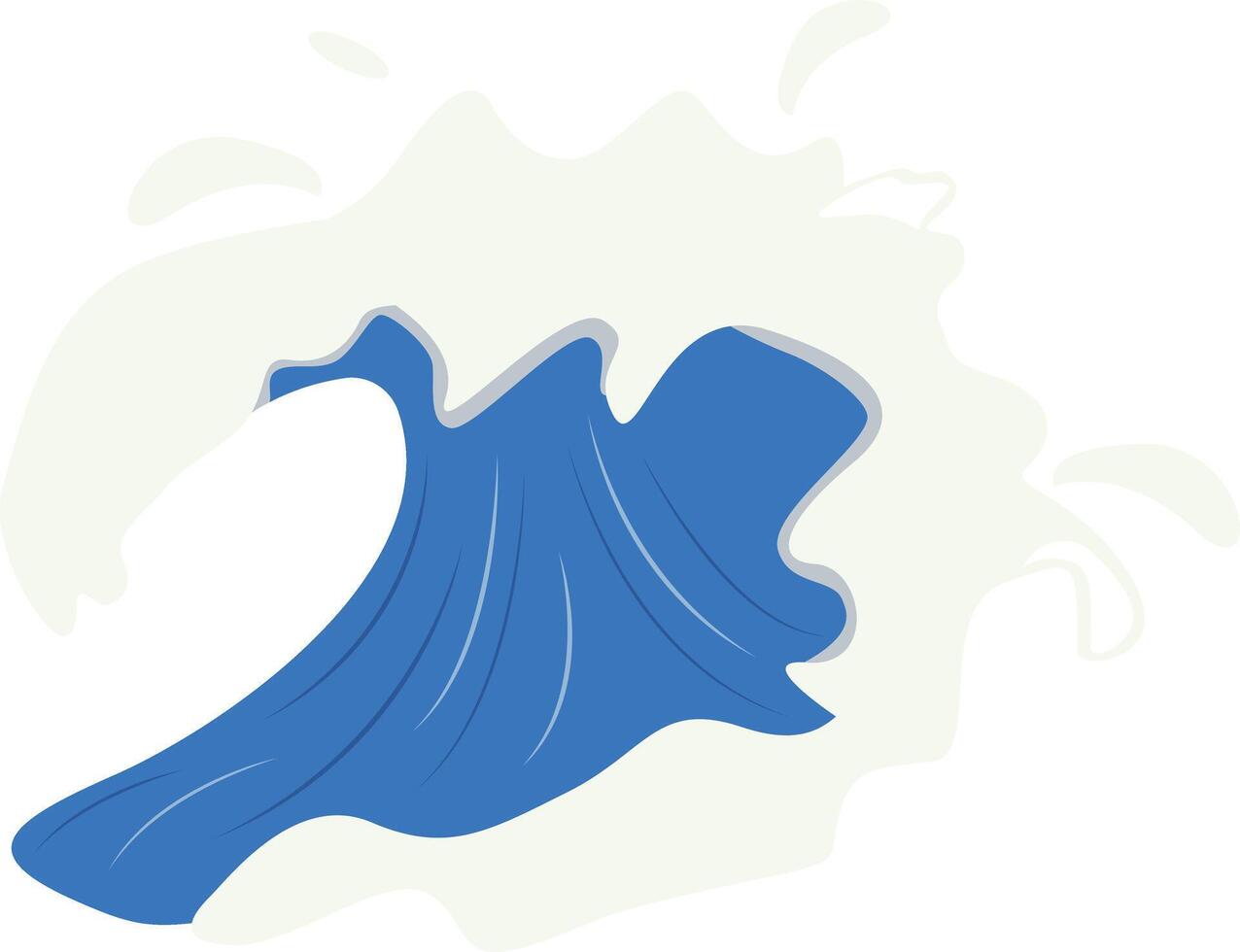 Sea Waves Illustration in Flat Design vector