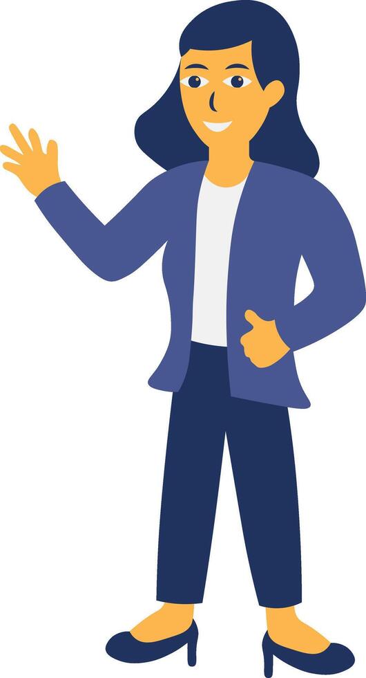 Woman Teacher Character. vector