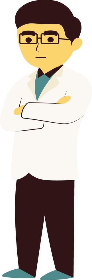 Male Doctor Cartoon Illustration vector