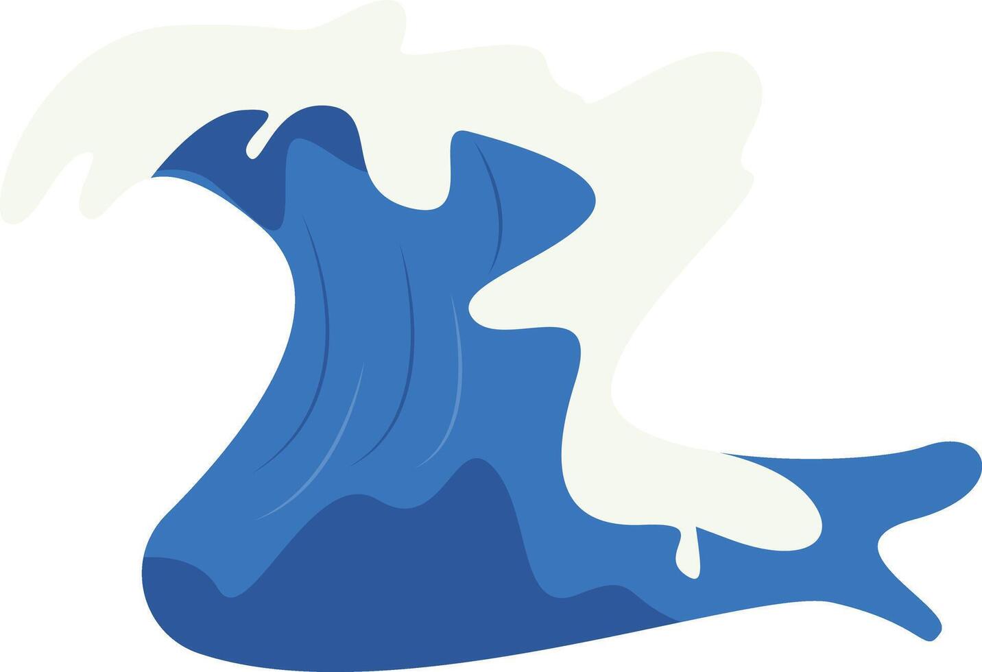 Sea Waves Illustration in Abstract Design. vector