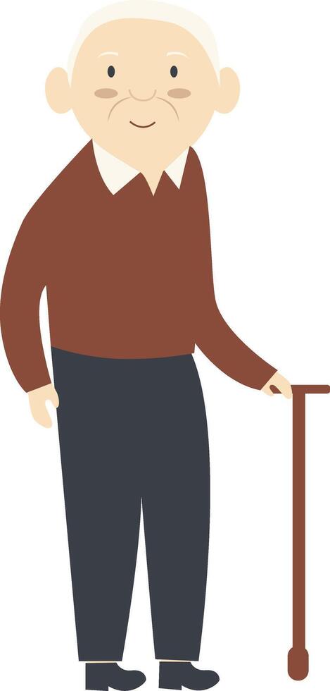 Grandpa Illustration in Flat Design vector