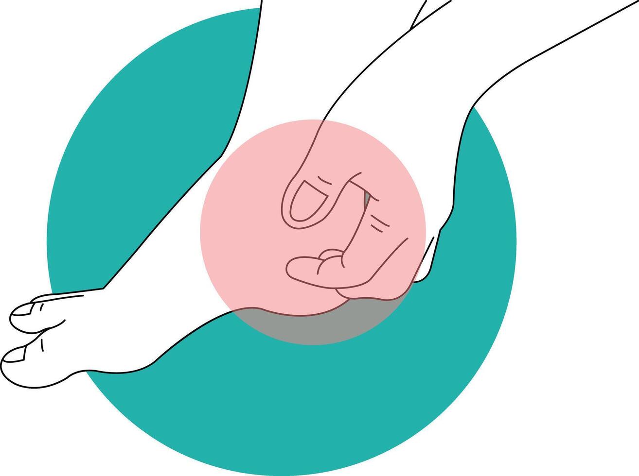 Hand and Leg Injury Illustration in Cartoon Shape. vector