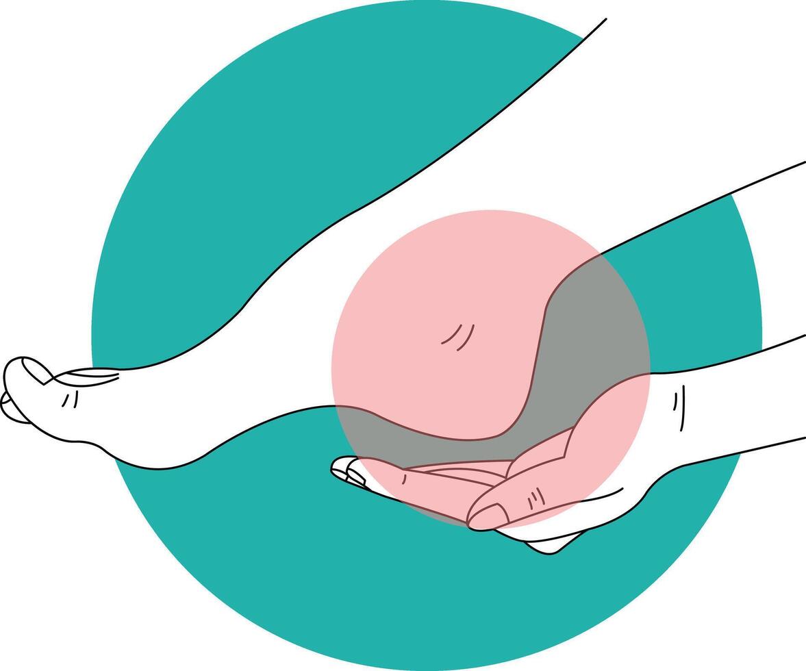 Hand and Leg Injury Illustration with Flat Cartoon Shape vector