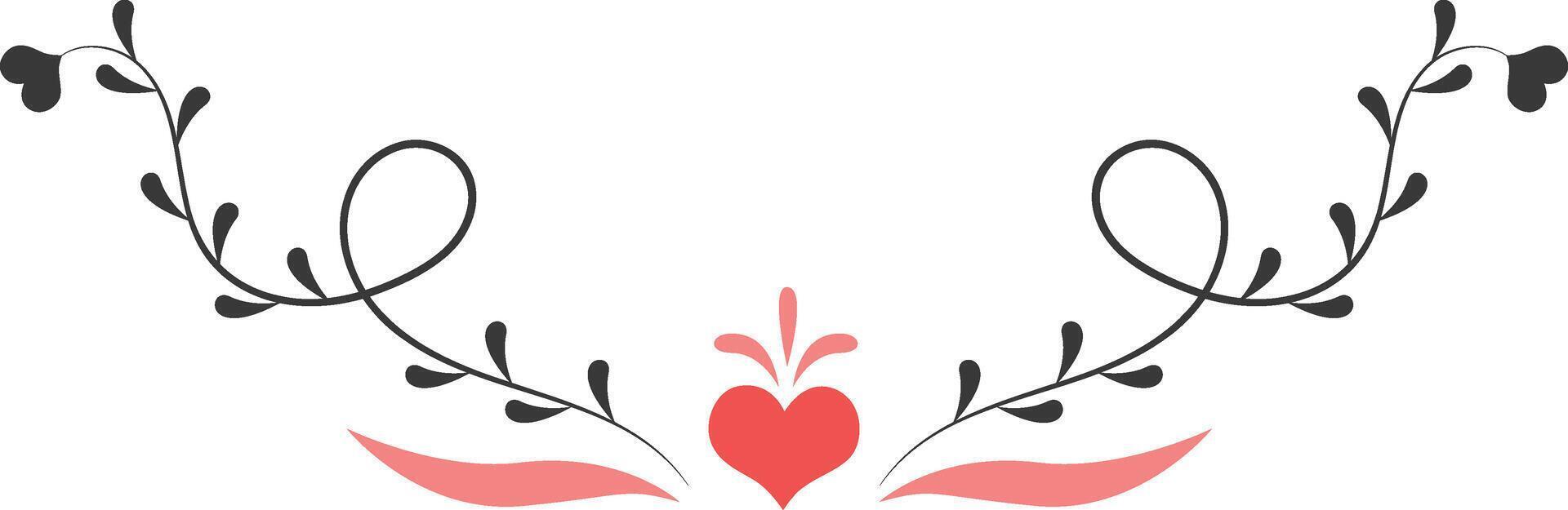 Valentine Dividers Element in Simple Design. vector