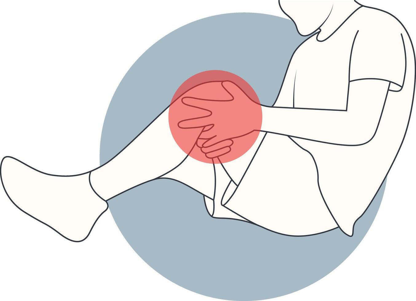 Illustration of Pain Leg with Cartoon Design. vector