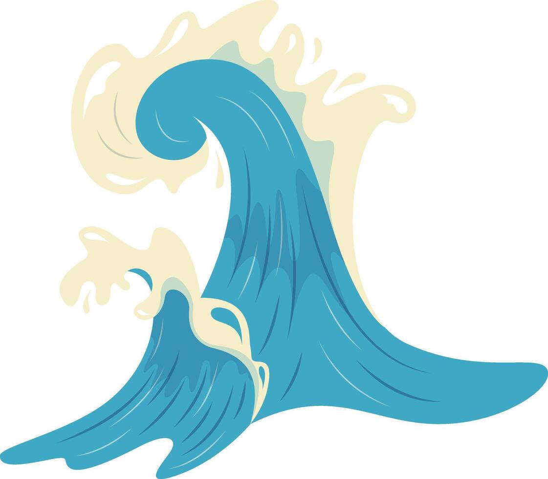 Illustration of Summer Ocean Waves vector