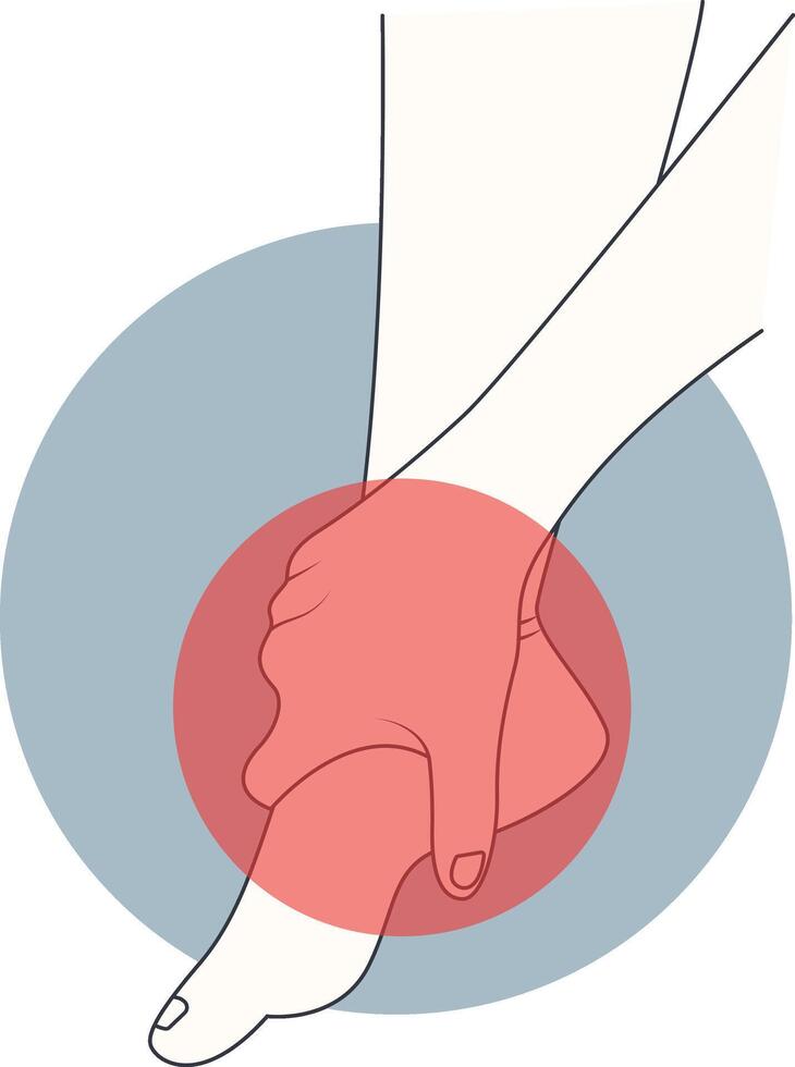 Illustration of Pain Leg with Flat Design. vector