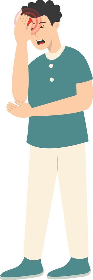 Guy Pain on Body Illustration. Painful Problem vector