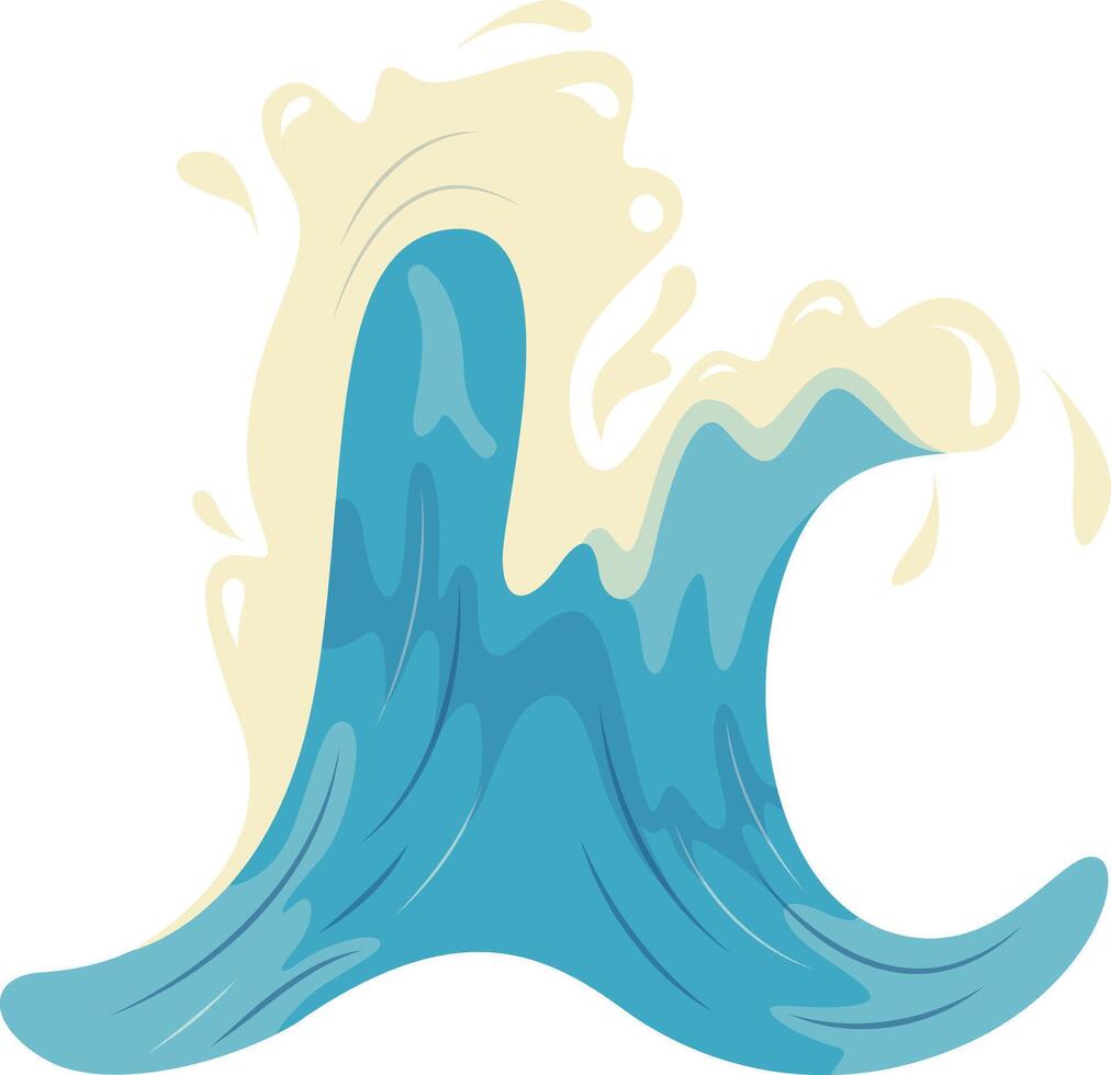 Illustration of Summer Ocean Waves. vector
