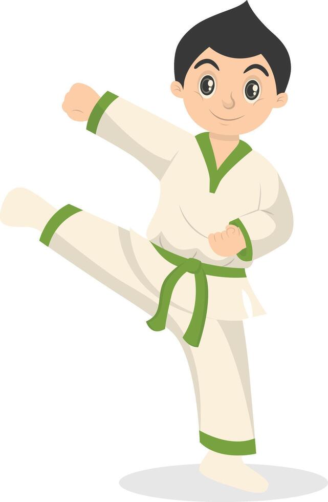 Taekwondo Children Character vector