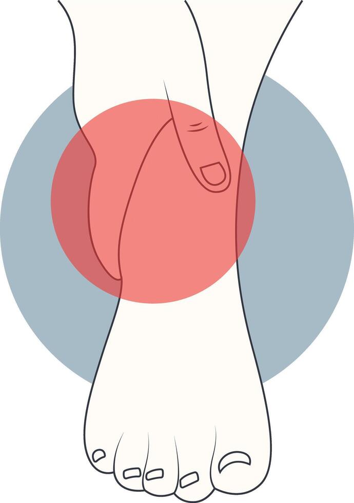 Illustration of Pain Leg with Cartoon Design vector