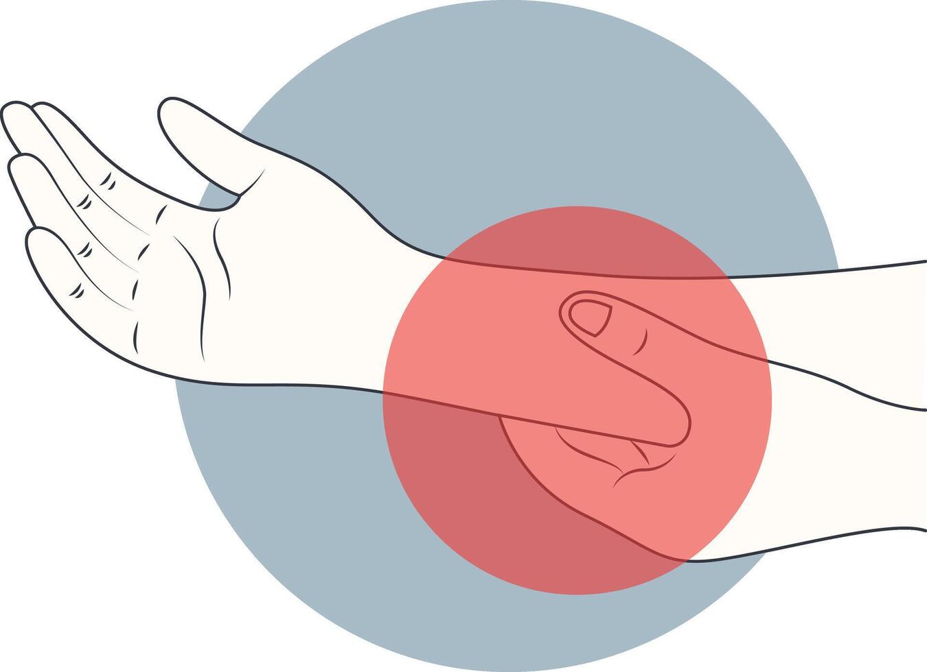 Illustration of Pain Hand. vector