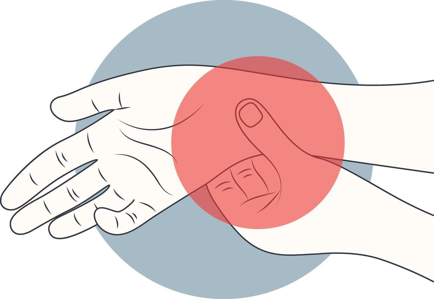 Illustration of Pain Hand vector