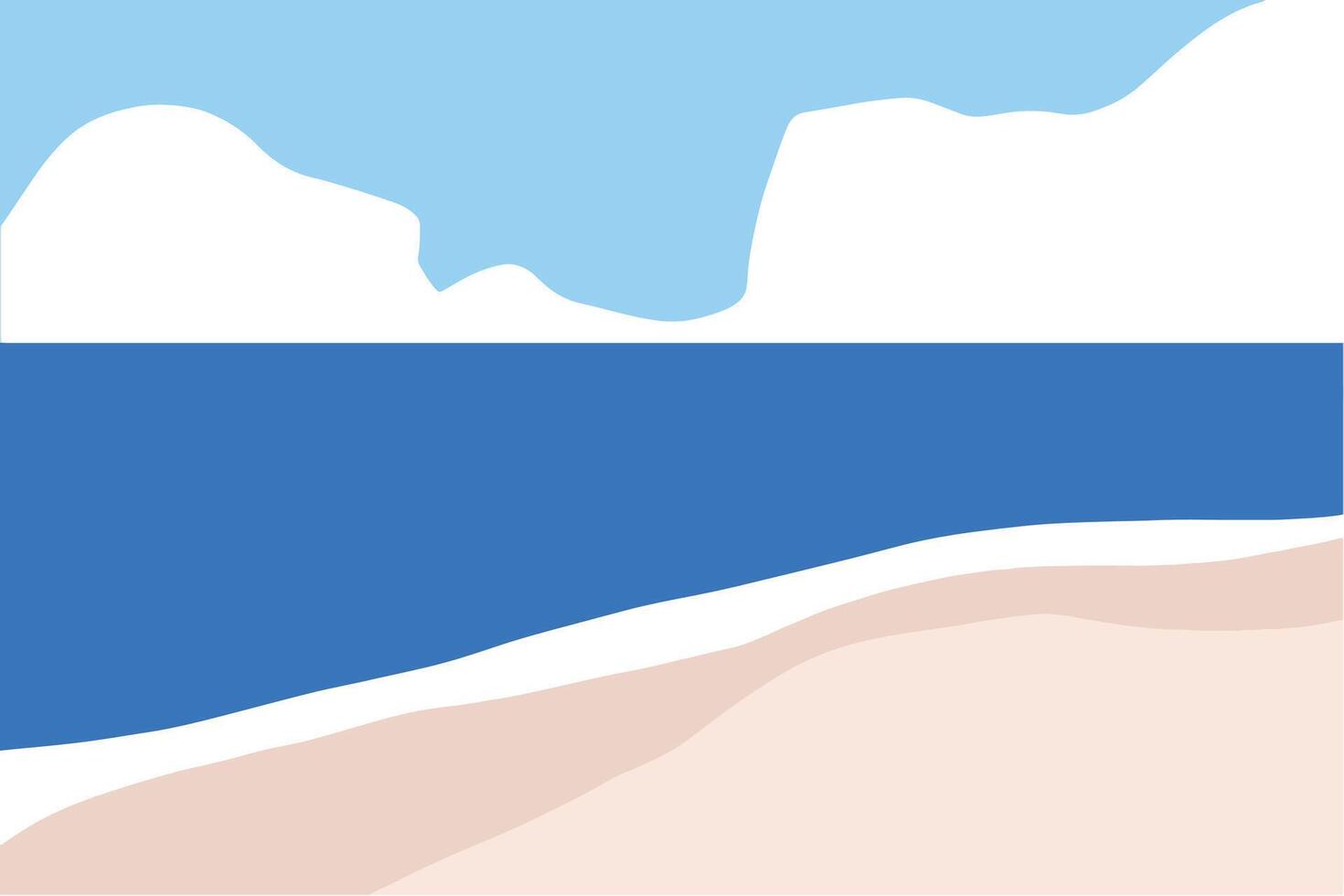 Summer beach flat design vector