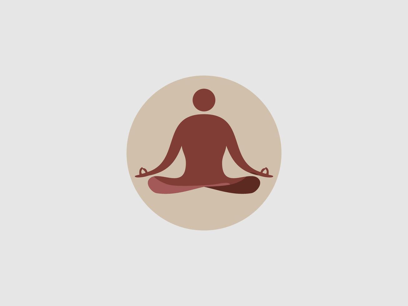 silhouette of a person seated in the Lotus position vector