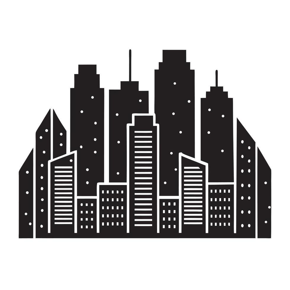 city skyline illustration vector