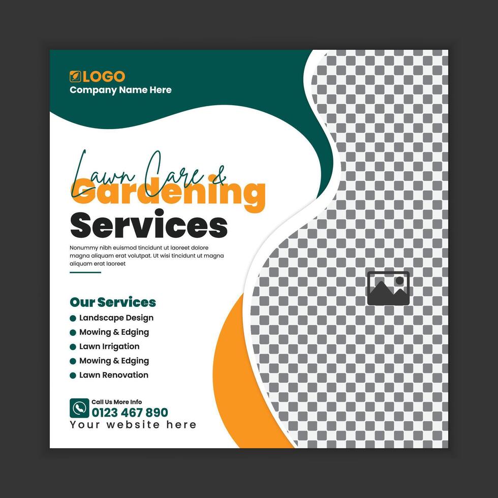 Lawn and Garden Service Flyer Template vector