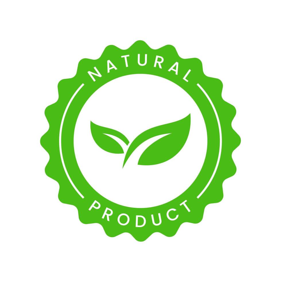 Green label natural product vector