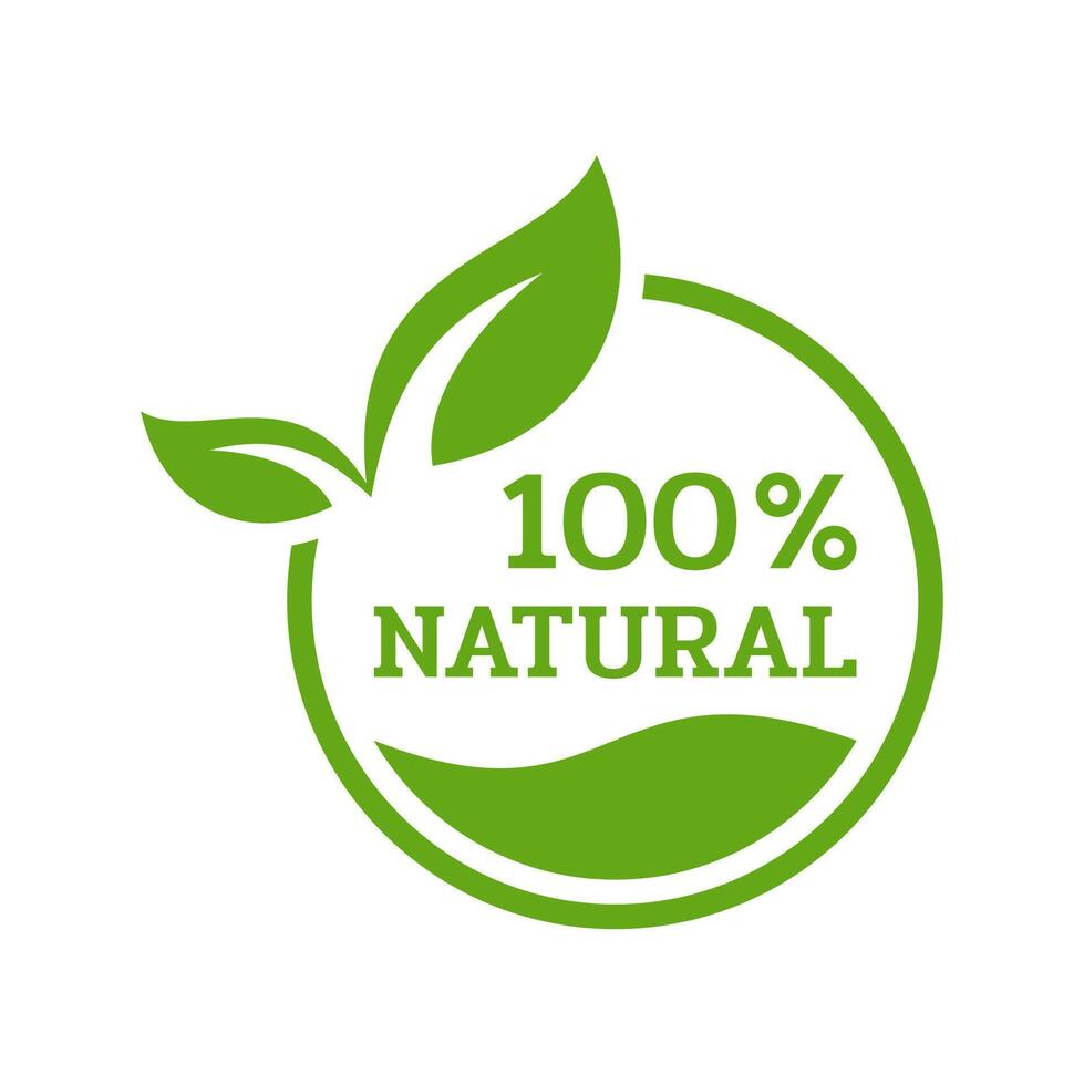 Green natural material usage symbol icon vector