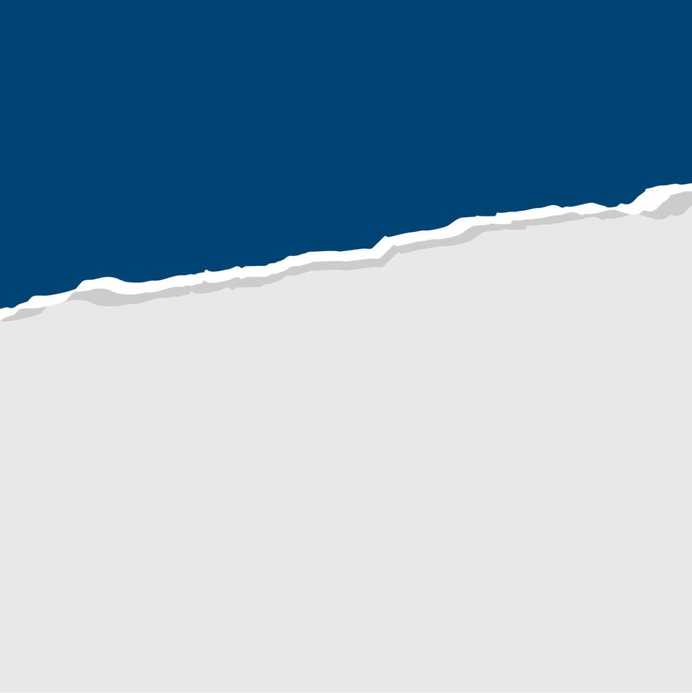 Navy blue torn paper for writing title labels vector
