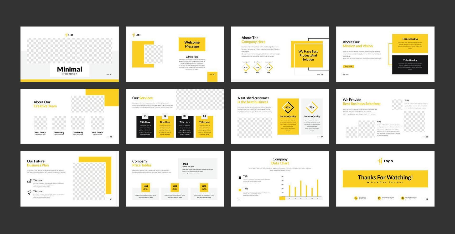 Presentation templates editable slides. Business presentation template design. vector