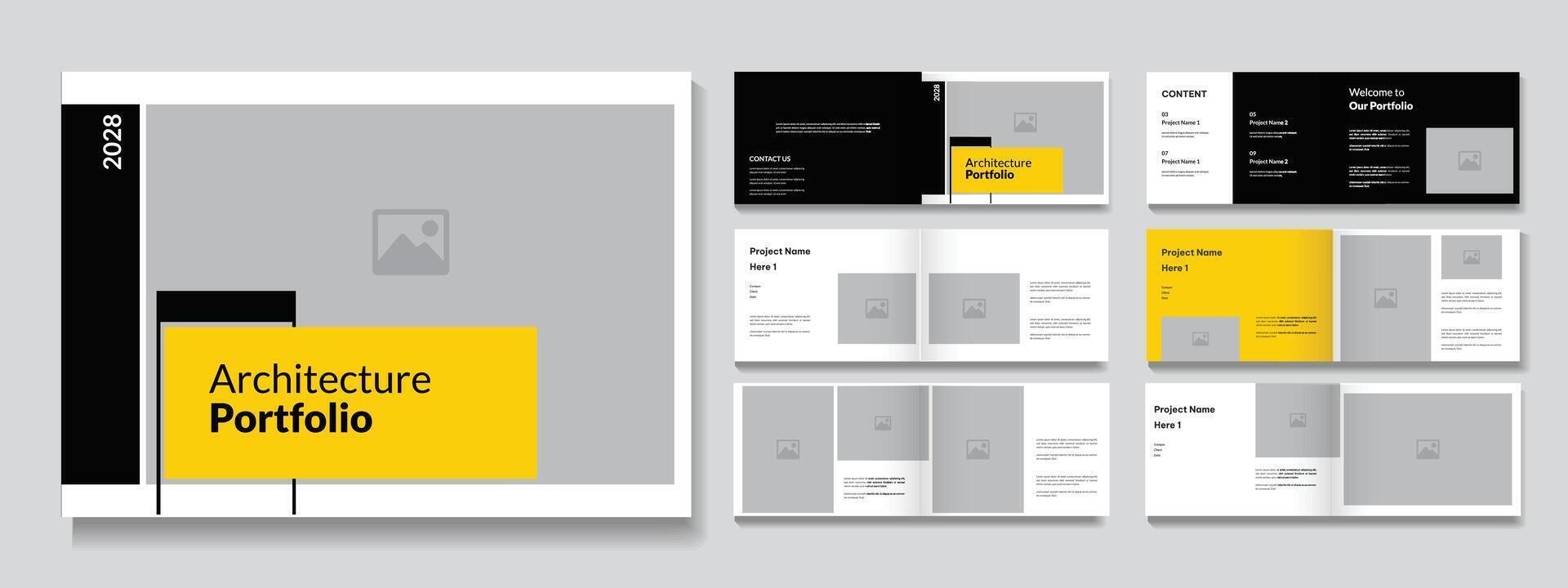 Architecture Portfolio Landscape design , Portfolio Design Template vector