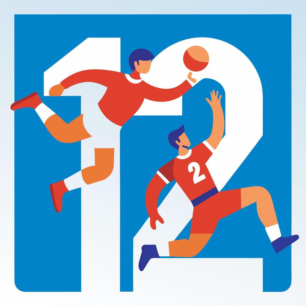 Two Athletes collide in game vector